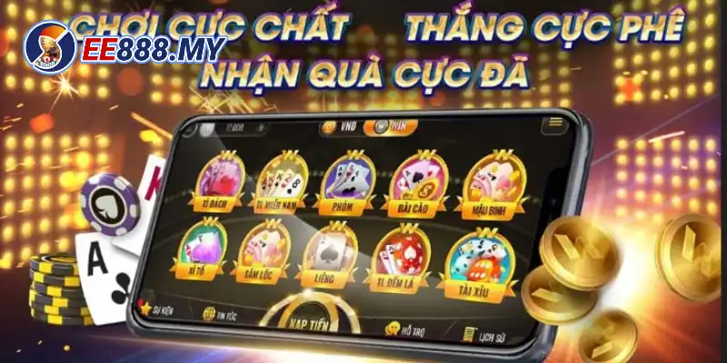 Anh em khó lòng cưỡng lại top 10 game bài uy tín tại EE88 